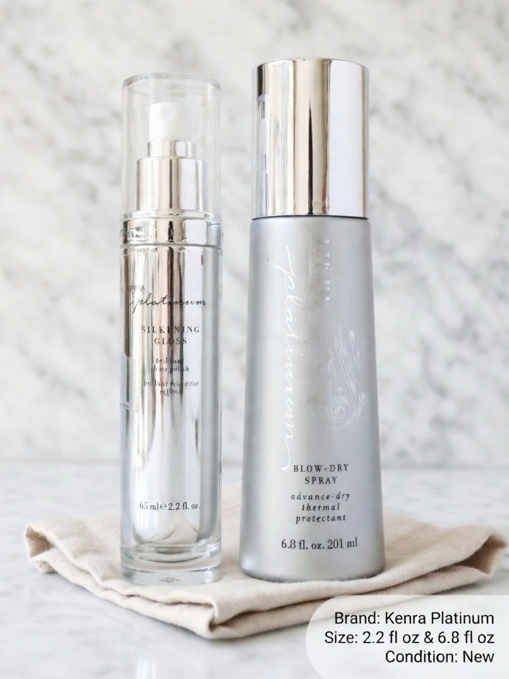 Kenra Platinum Silkening Gloss + Blow‑Dry Spray Set Bundle– BRAND NEW!